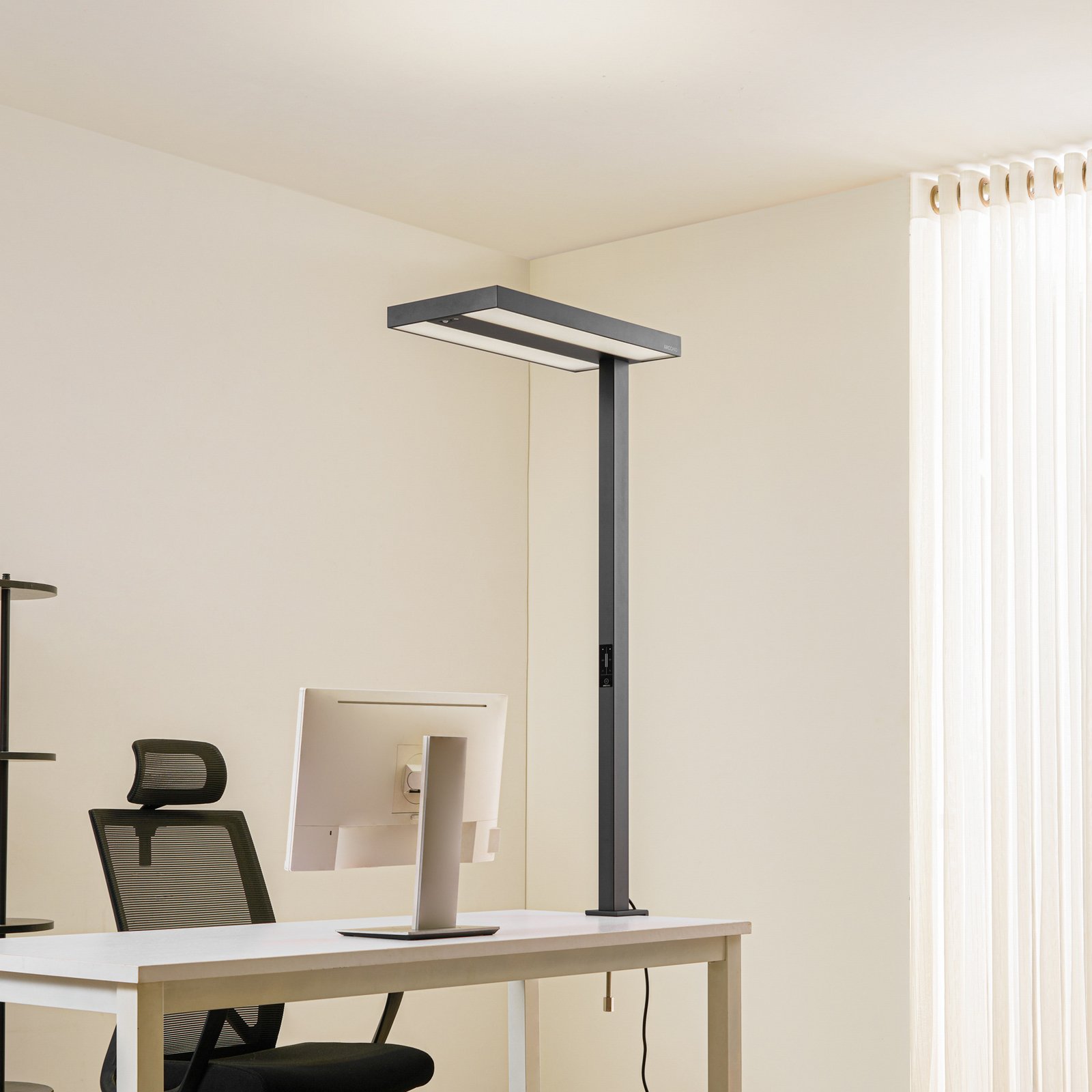 Lampe à pince LED Arcchio Logan noire, à intensité variable, capteur