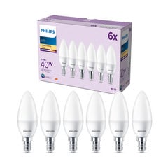 Philips LED candela E14 4,9W 470m 2.700K satin 6x