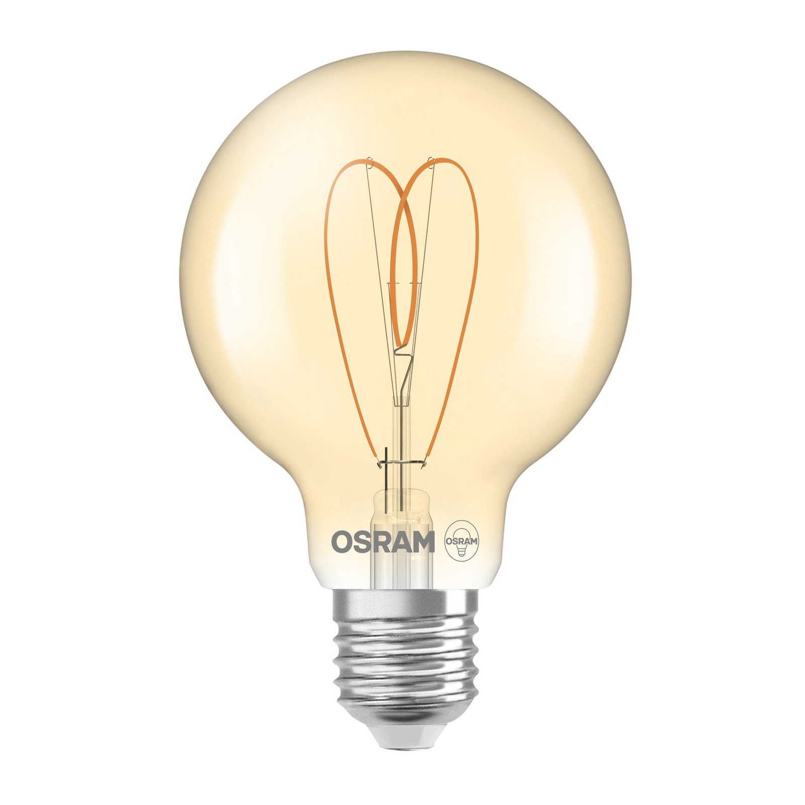 OSRAM LED реколта G80 E27 4,9W 922 сърце нишка злато дим