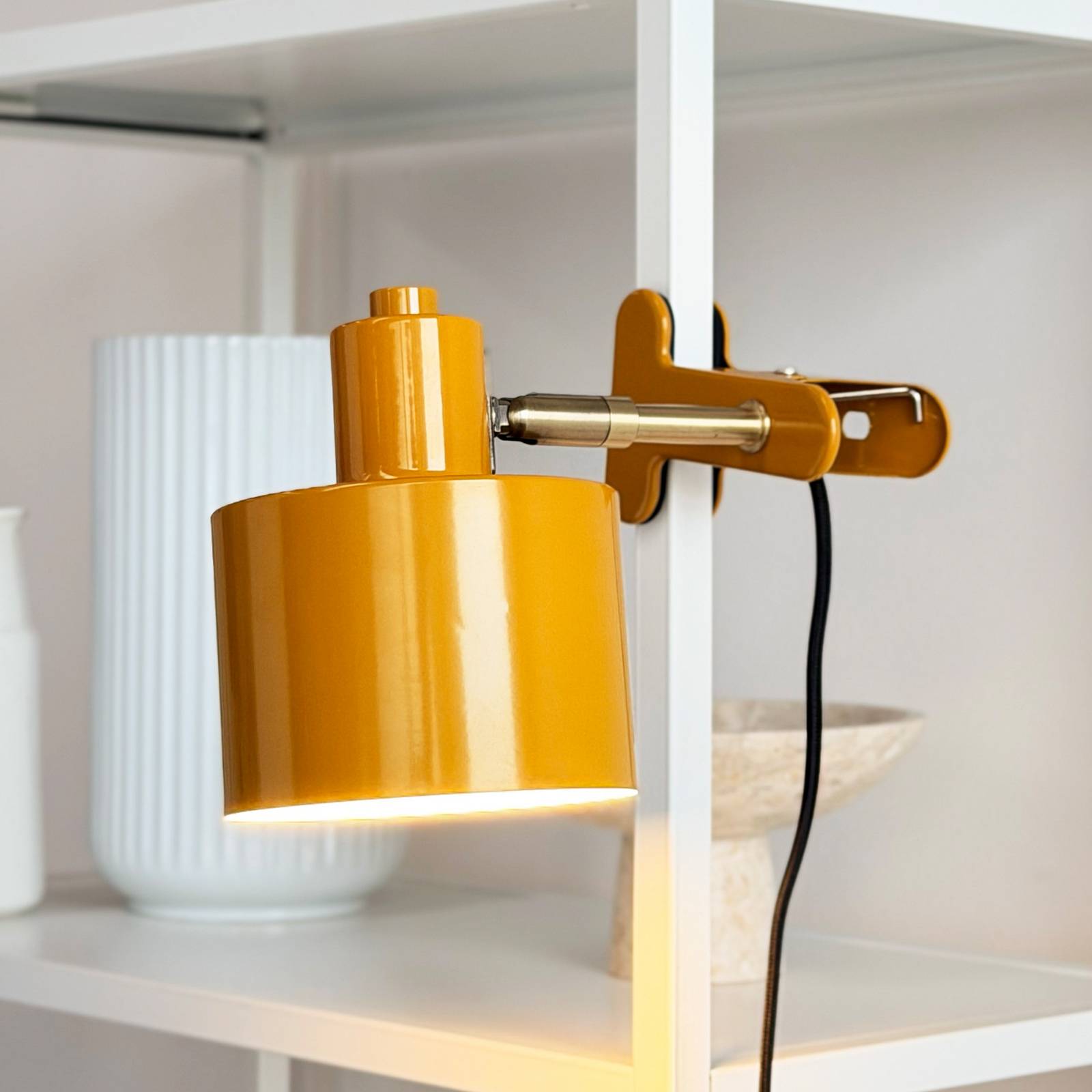 Lampe à pince Dyberg Larsen Ocean, curry, E14, métal