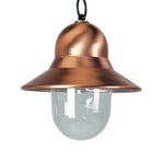 Copper-coloured outdoor hanging light Toscane