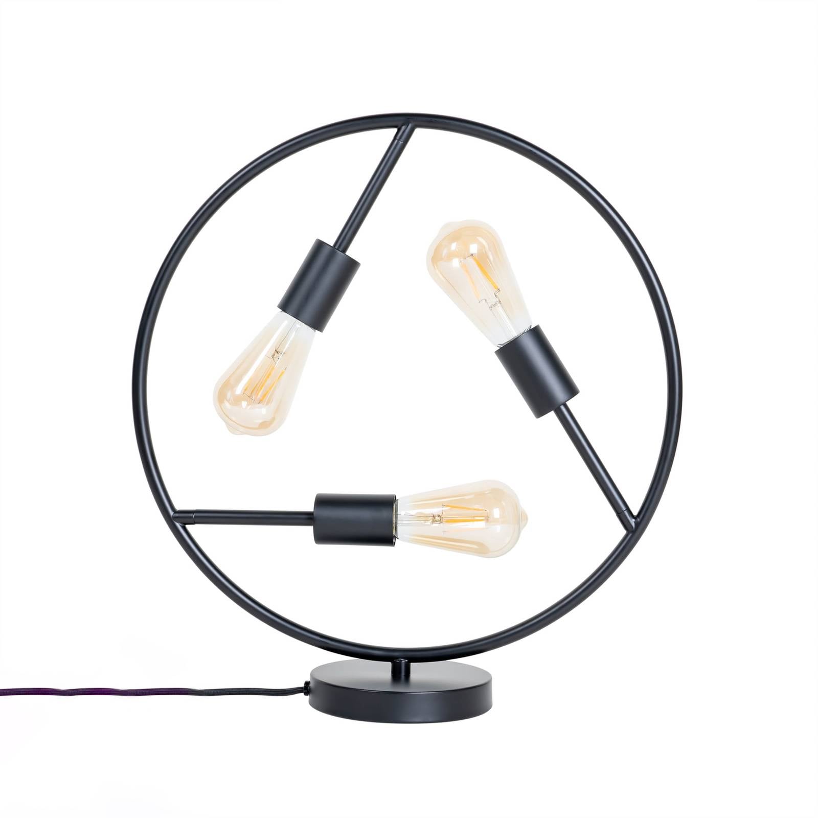 Lucande Linnard Tischleuchte aus Eisen, 3-flammig