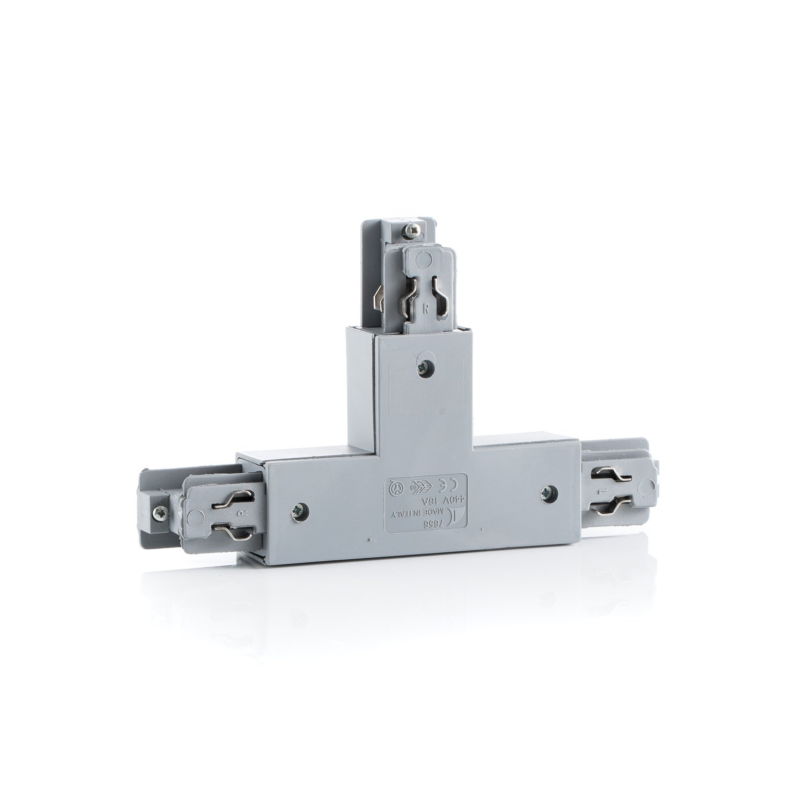 Ivela T-connector earth right, silver
