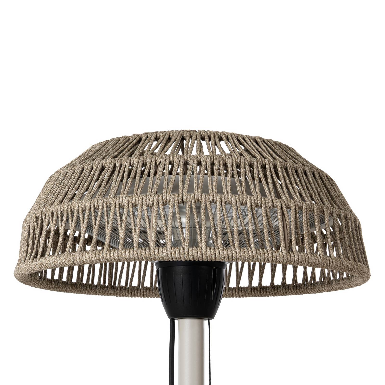 Promiennik stołowy Lucande Calenza, beżowy, 70 cm, 1 500 W