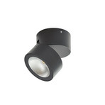 Reflektor sufitowy LED Nolivar, czarny, Ø 9 cm, IP54 – Lindby