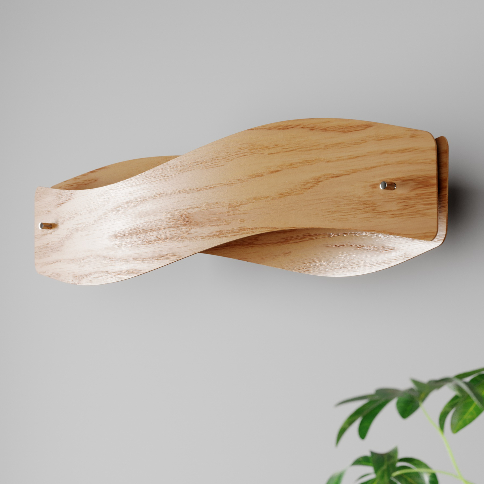 Lian wood wall light with dimmable LEDs