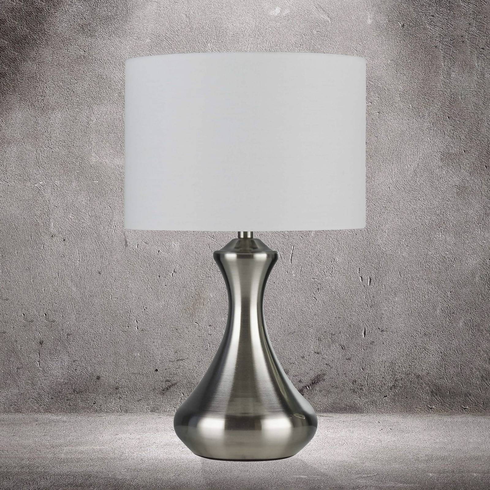 Фото - Настільна лампа Searchlight Lampa stołowa Touch 2750, srebrna satynowana 
