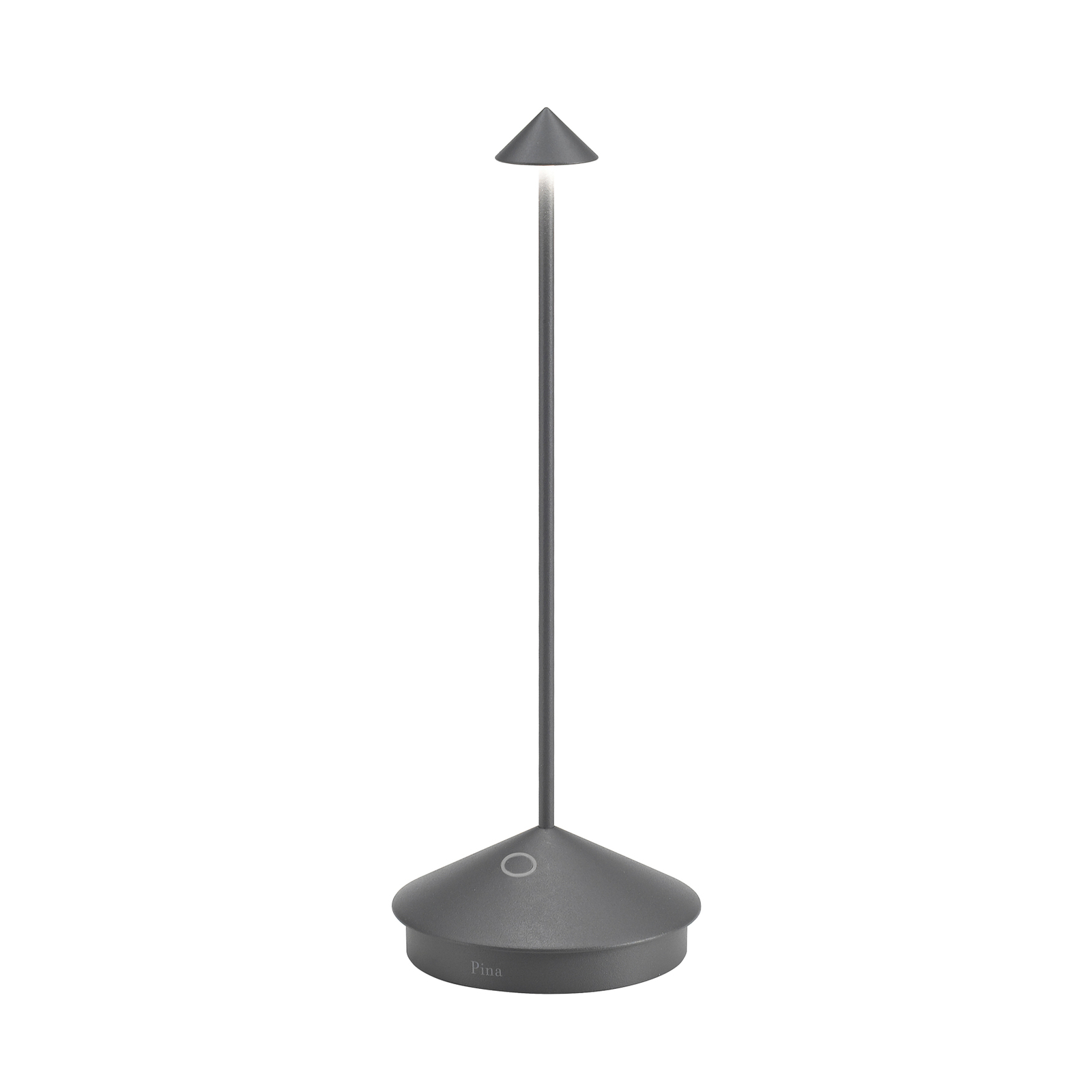 Zafferano Pina 3K újratölthető asztali lámpa IP54 sötétszürke