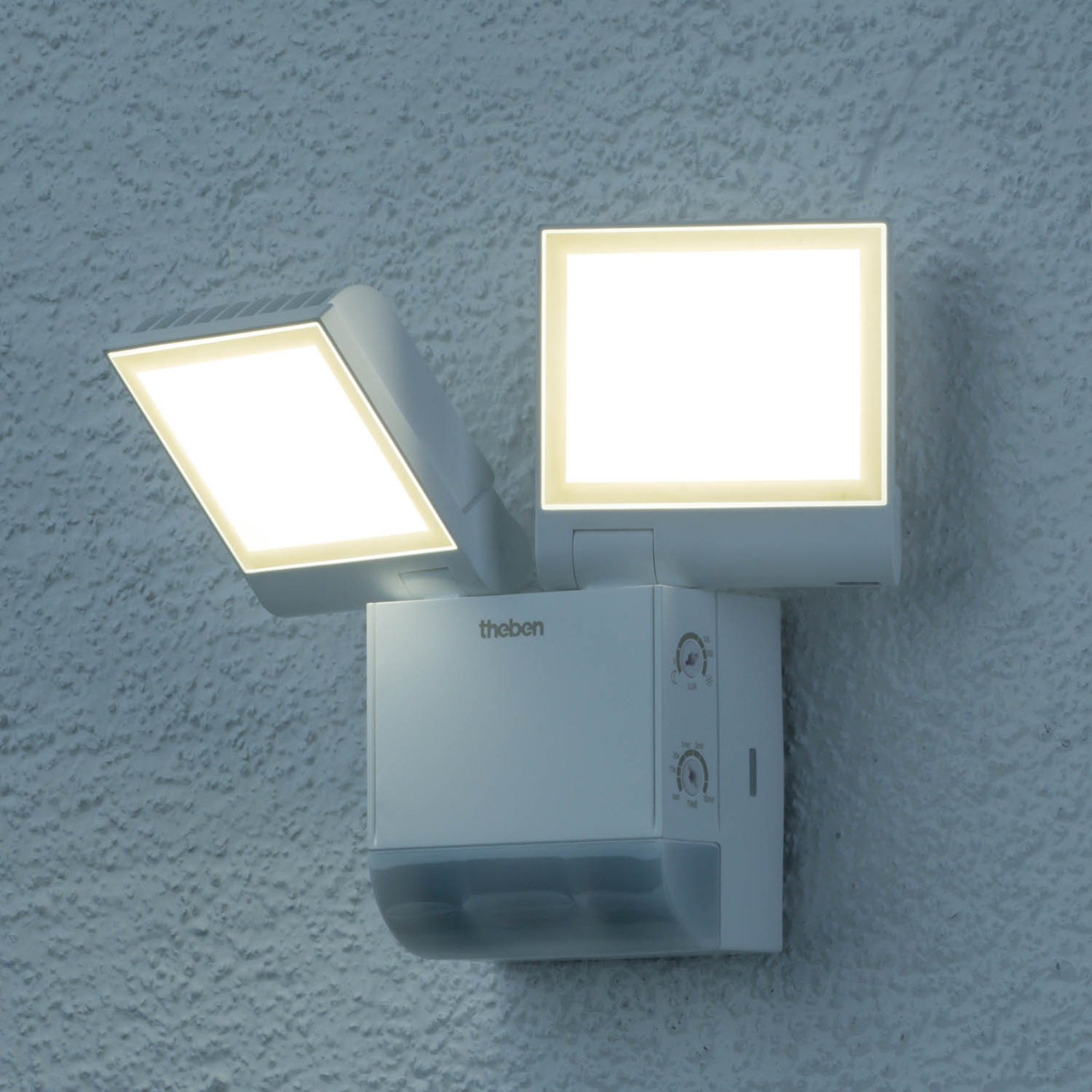 Theben LED buiten wandlamp theLeda S17-100, wit, sensor