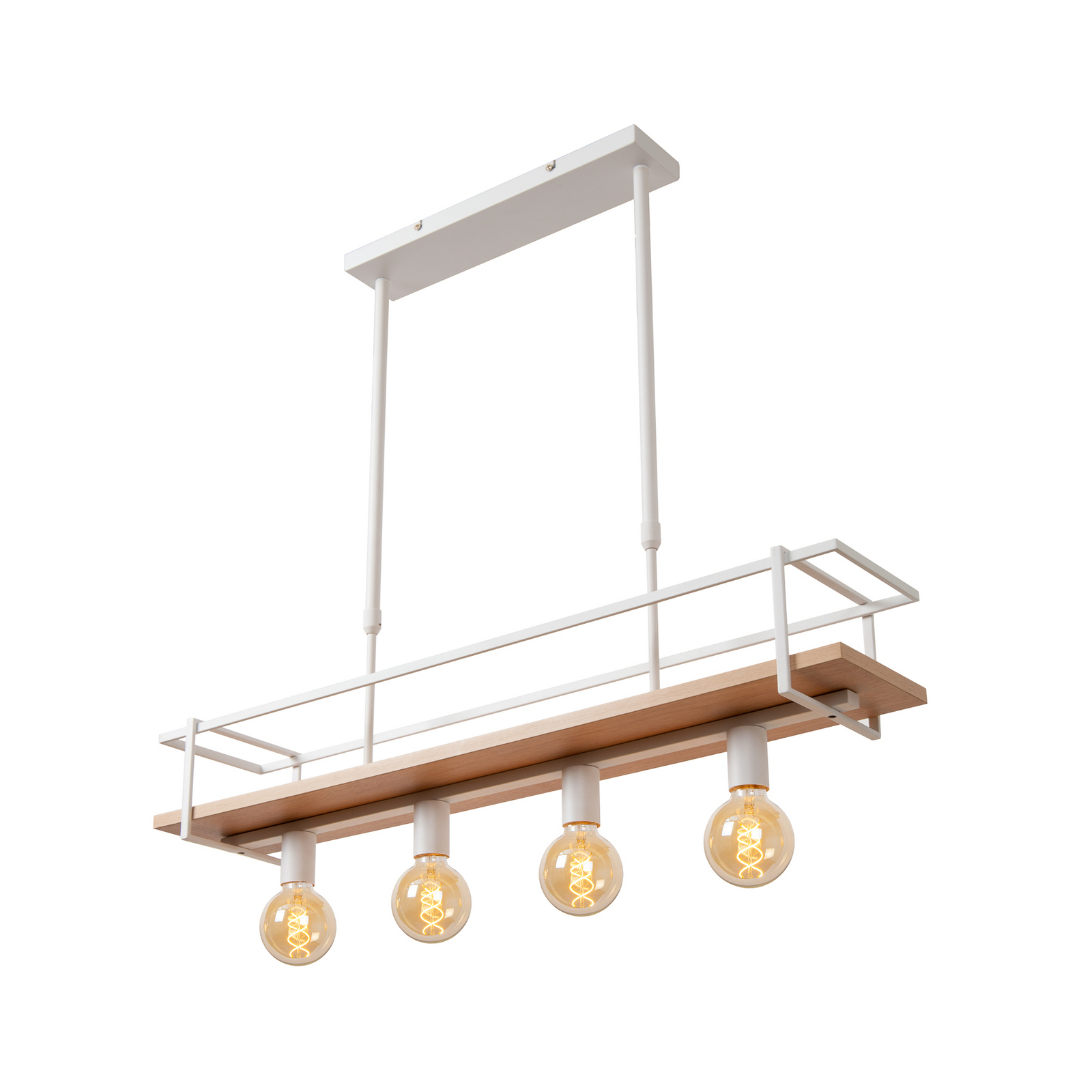 Riippuvalo Milonga, valkoinen, pituus 100 cm, metalli/puu