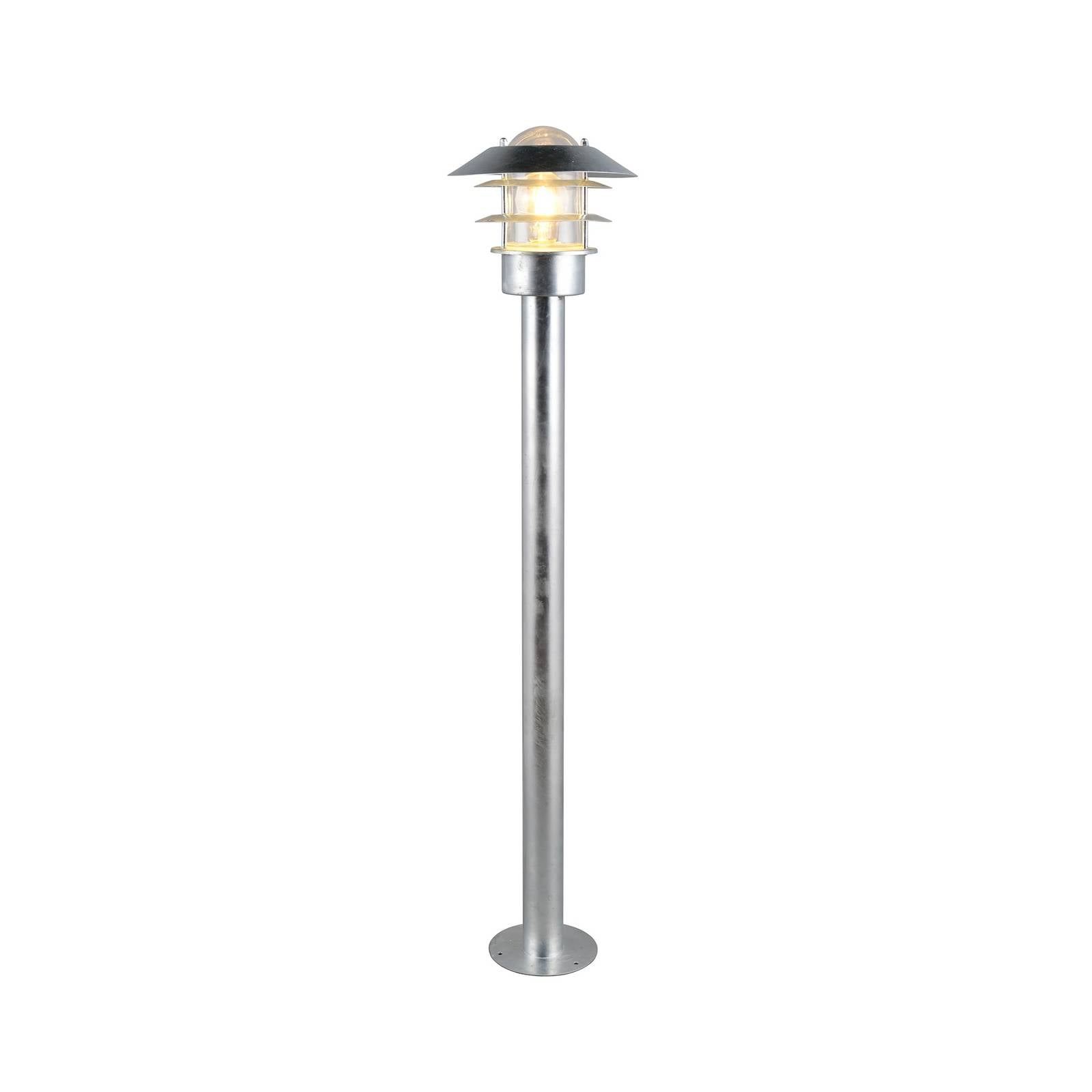 Wegelampe Ruvuuma, zinkfarben, Höhe 100 cm, Metall, IP44