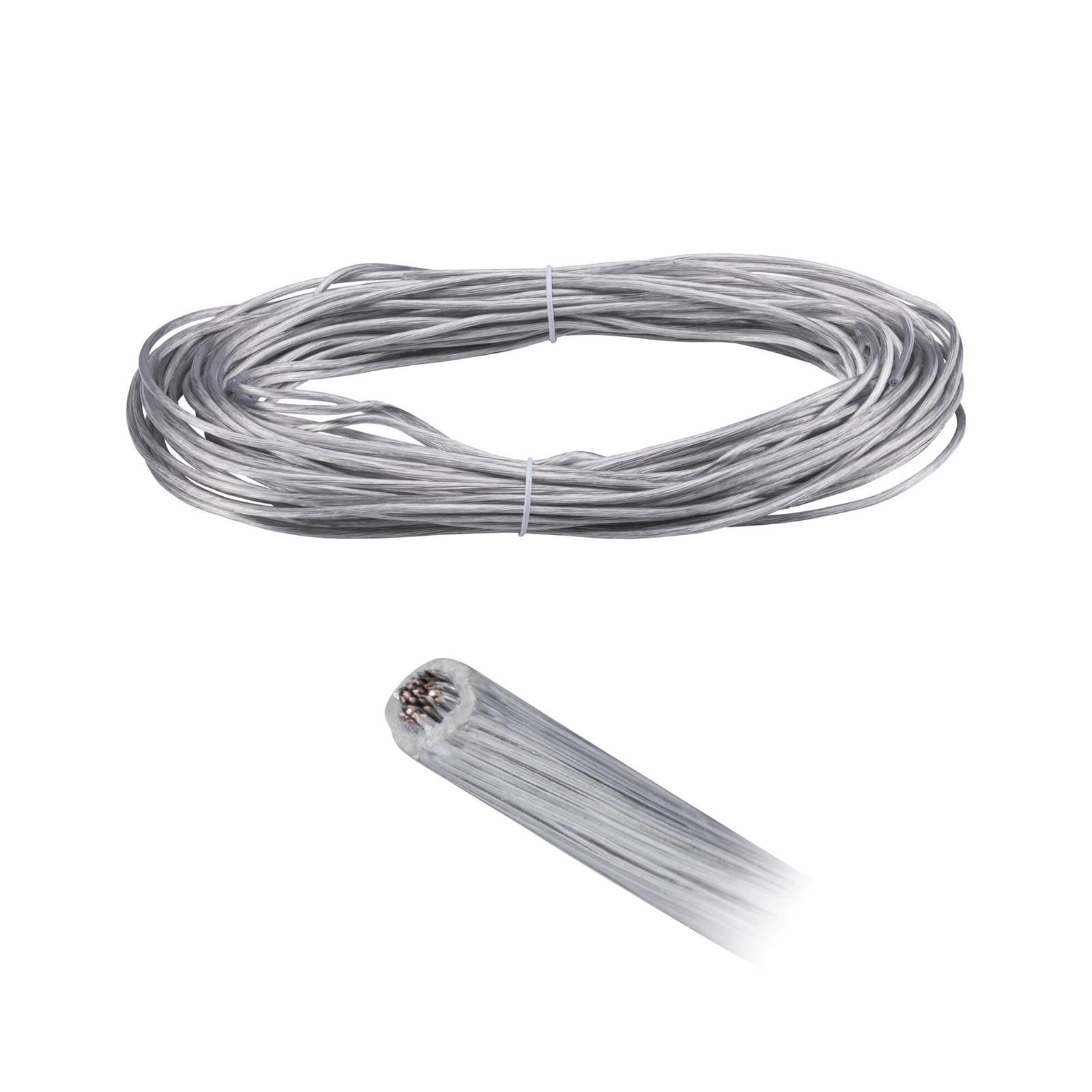 Cable de tracción CorDuo de Paulmann, 20 m, transparente, iluminación