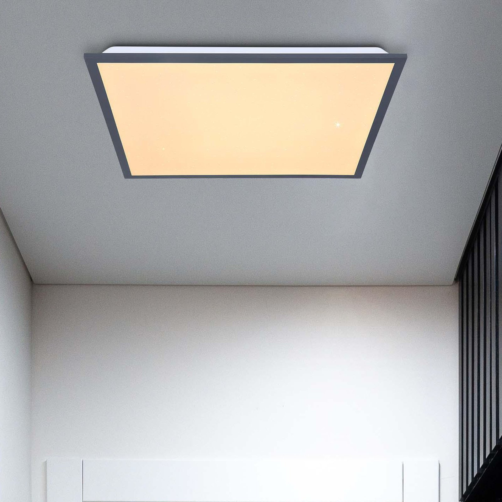 Doro LED stropna svetilka, dolžina 45 cm, bela/grafit, aluminij