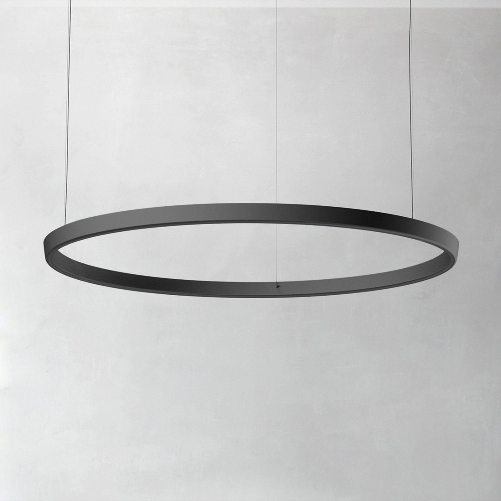 Luceplan Compendium Circle 110cm negru - Camera de zi / sufragerie - design - Metal