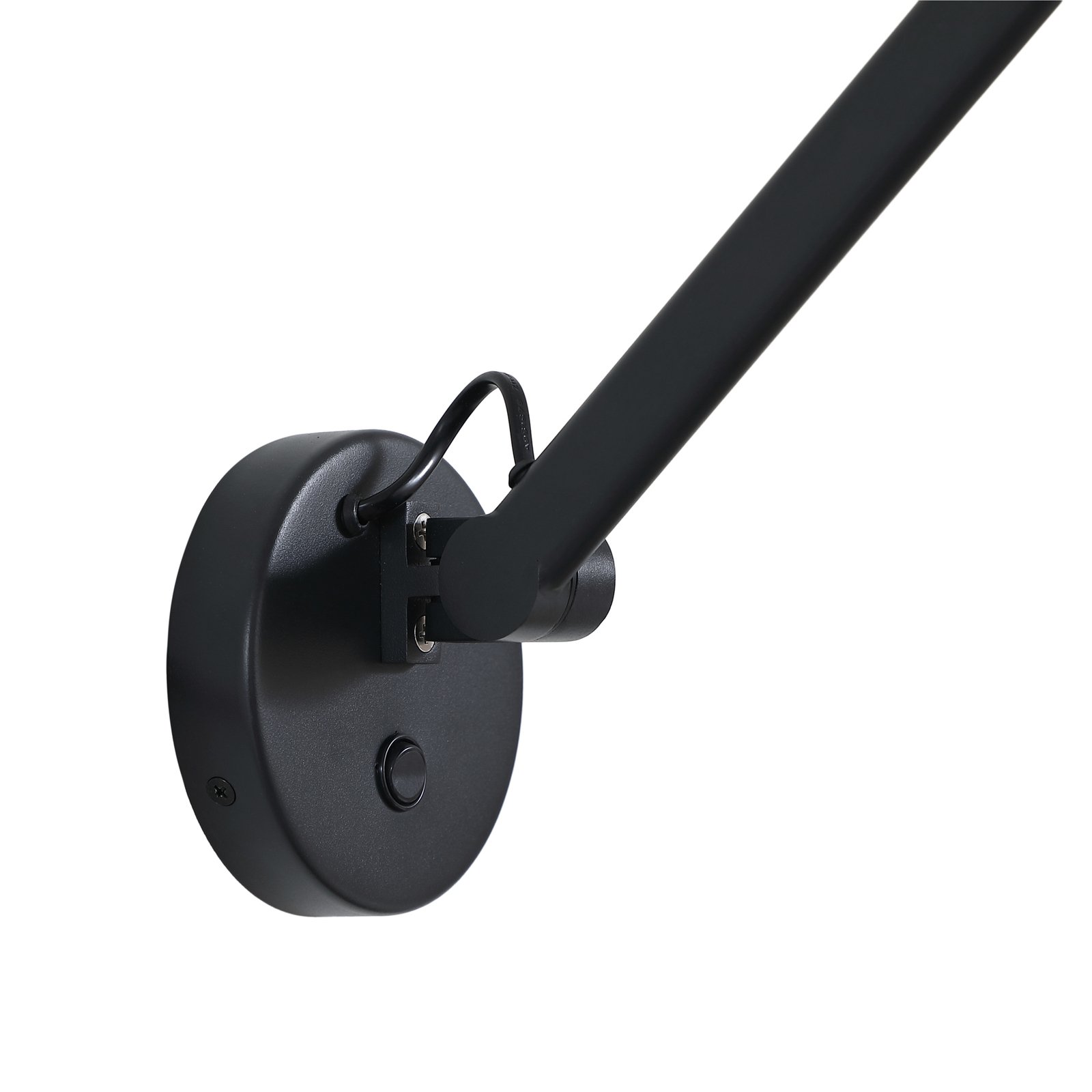 Lucande Wandleuchte Silka, 94 cm, schwarz, verstellbar, E27