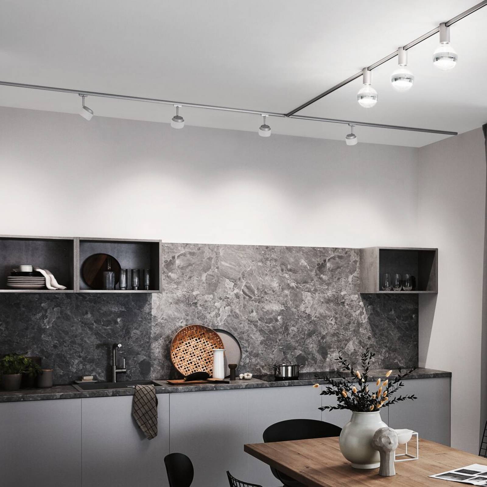 Spot LED Paulmann URail Pane, blanc signal, 3000K, à intensité variable