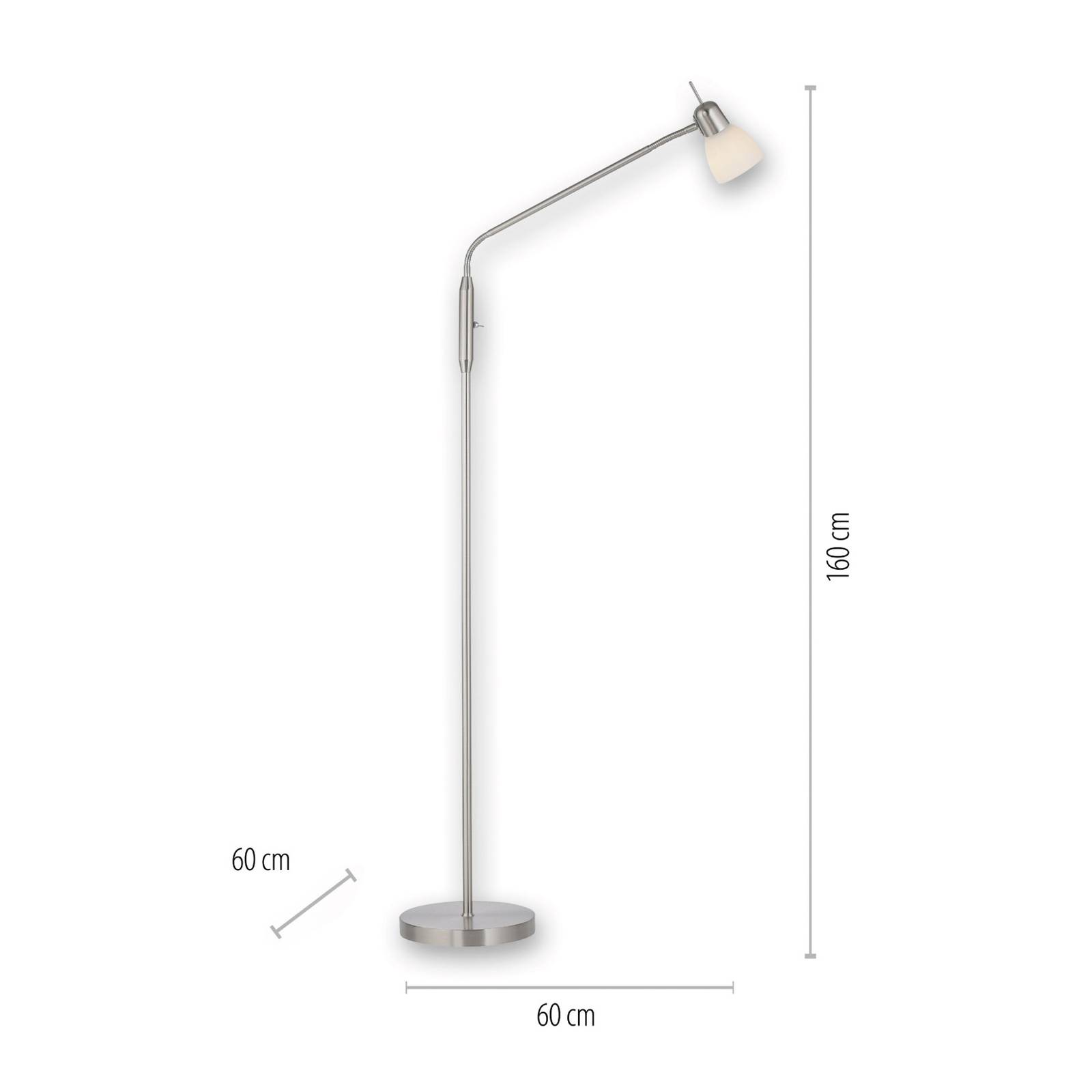 Lampa stojąca Karo z elastycznym ramieniem