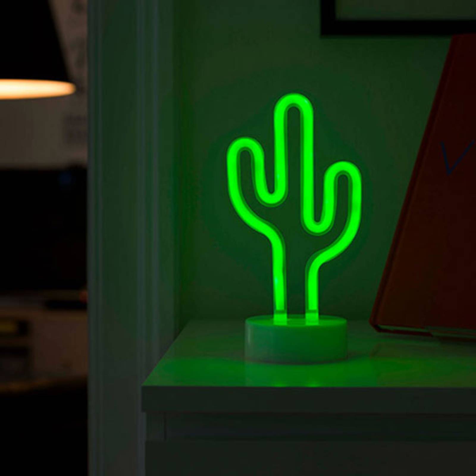 Konstsmide Season LED-dekorationslampa Kaktus batteridriven