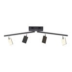 Mira Deckenlampe, black pearl, 4-flg., Remote, CCT - PURE