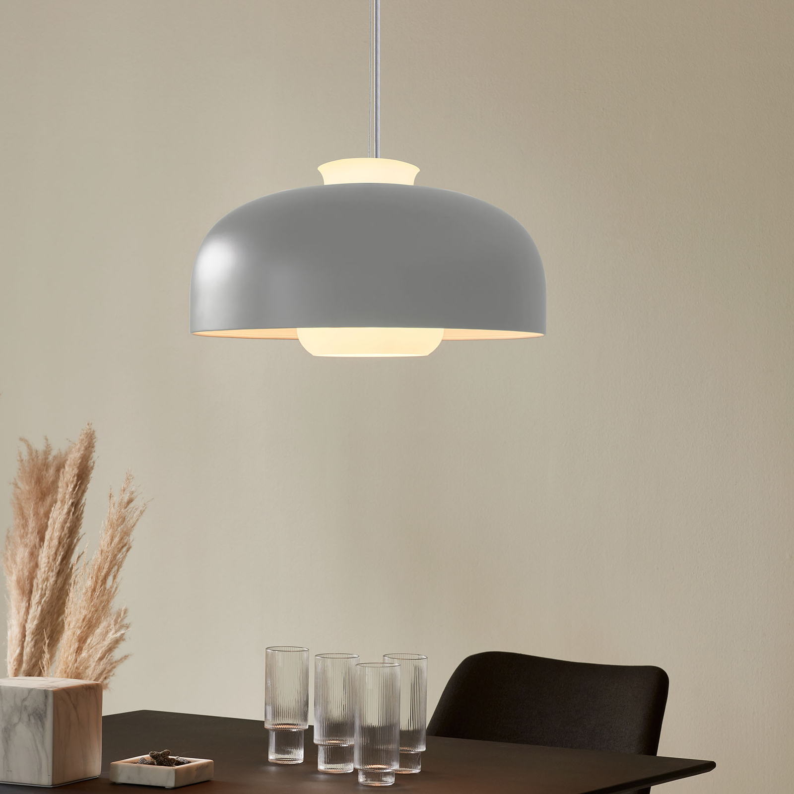 Miry hanging light with a grey lampshade