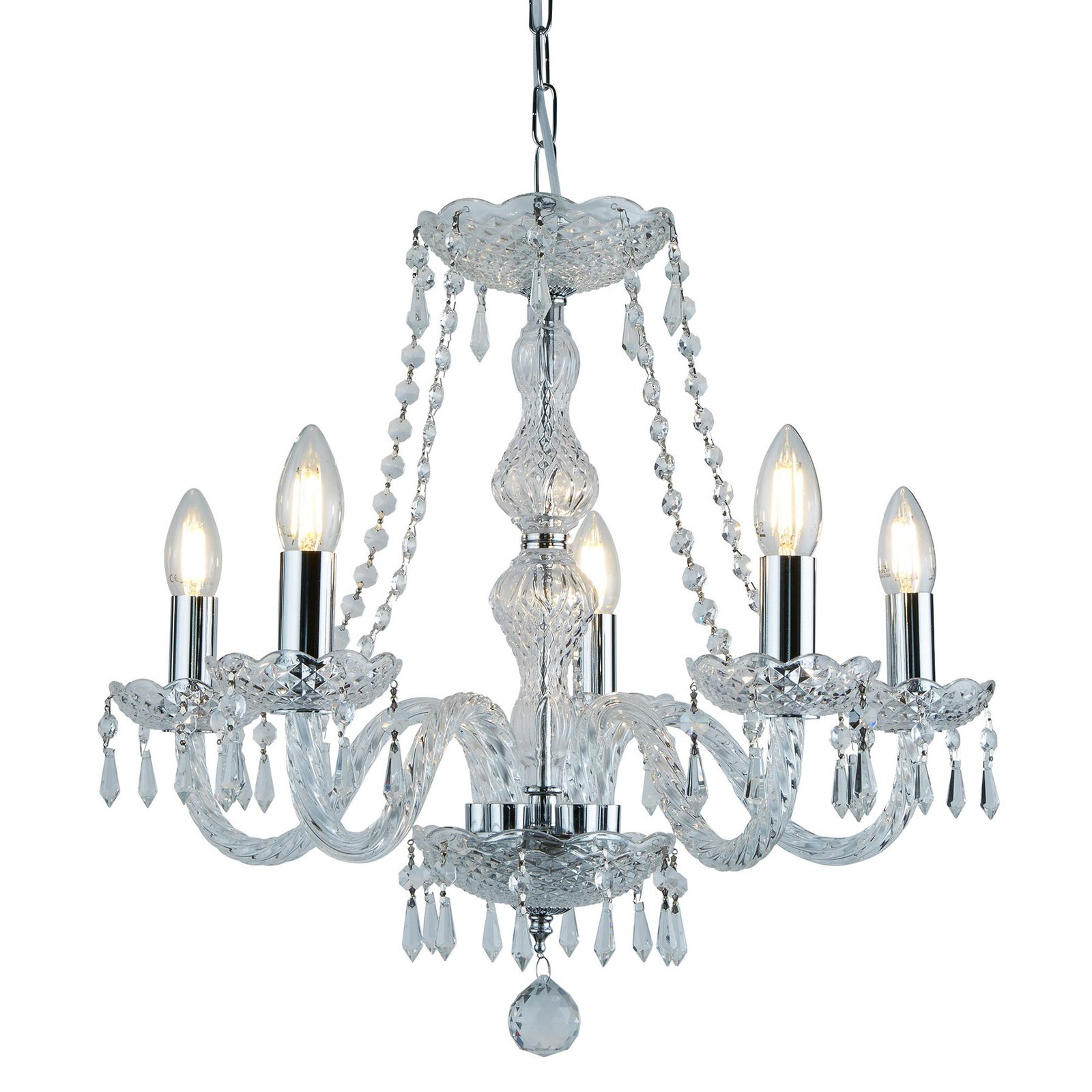 5-light Hale crystal chandelier