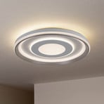 Doira LED plafondlamp, wit, metaal, Ø 50 cm, CCT, afstandsbediening