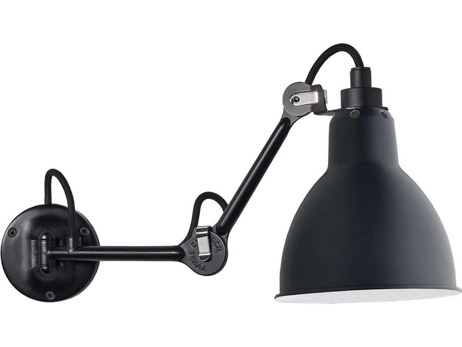 204 Wall Lamp Black/Blue - Lampe Gras