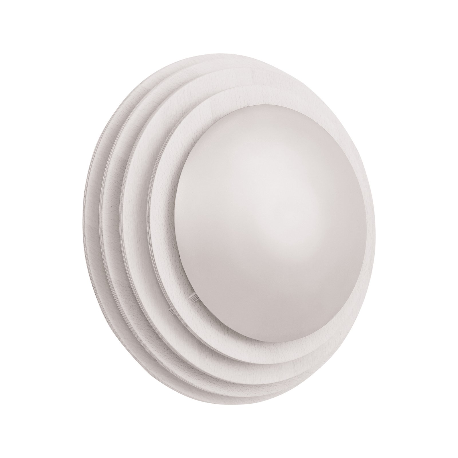 Twist ceiling light, beech, white, Ø 42 cm