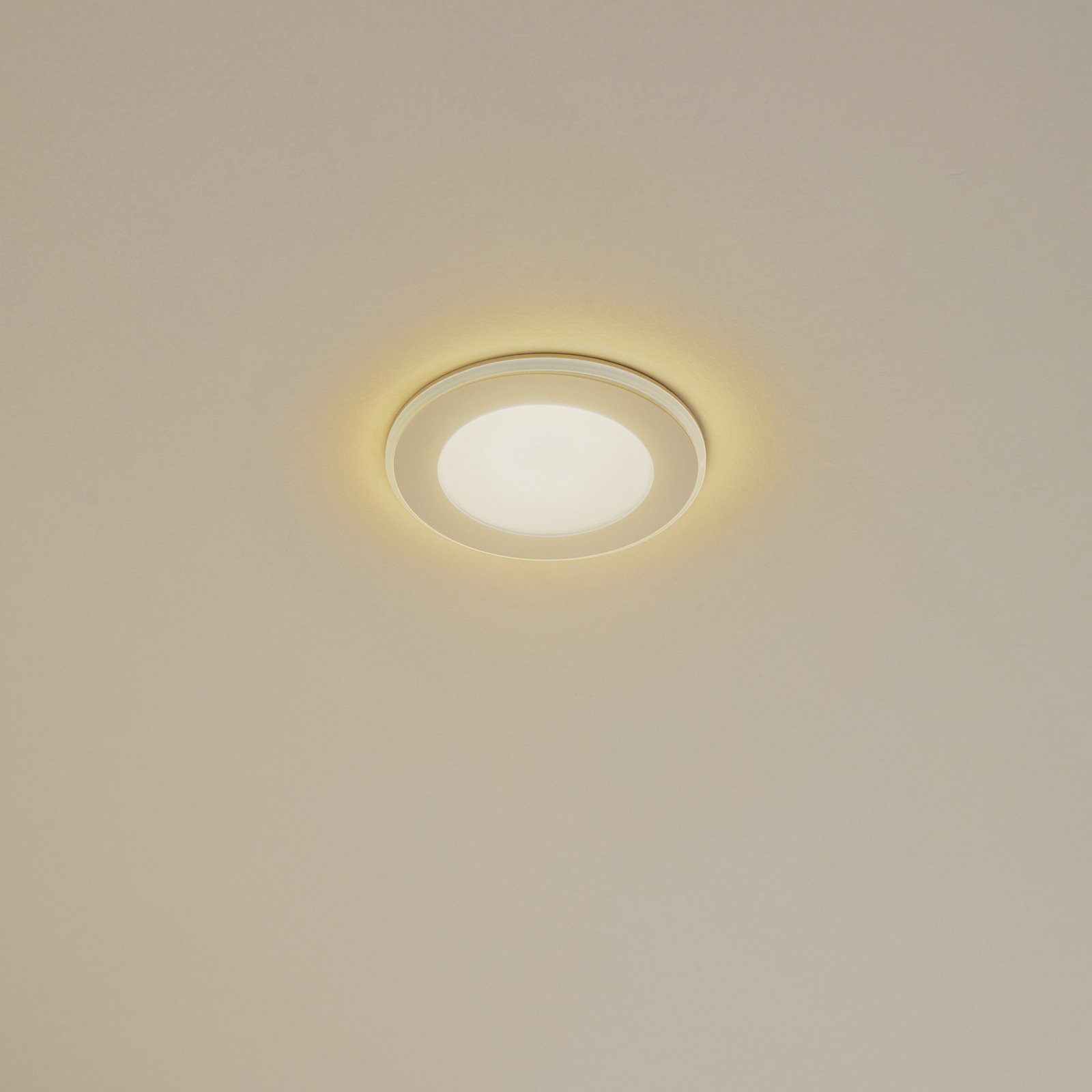 Lindby LED inbouwlamp Toka, 6,5 W, wit, kunststof, CCT