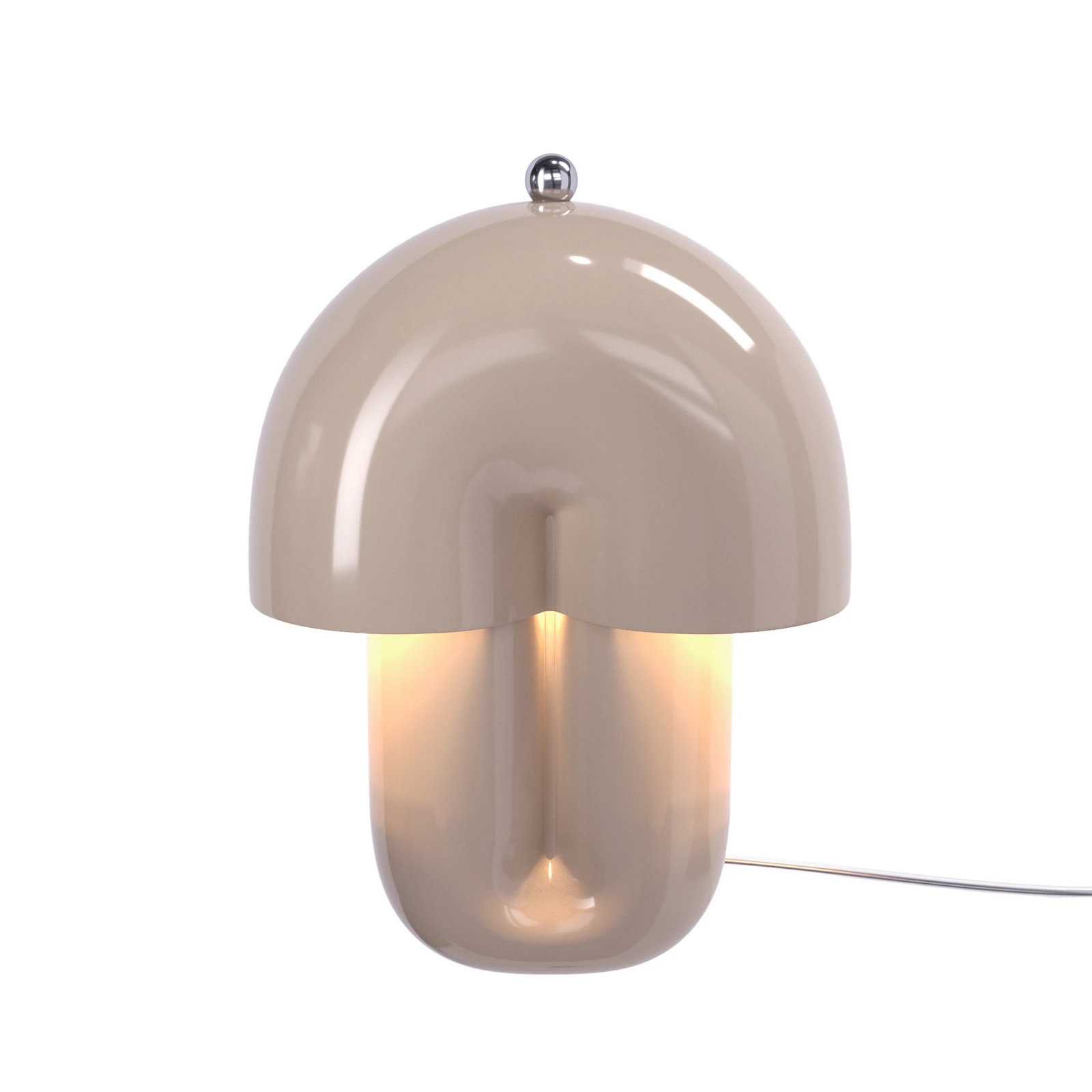 Hope-LED-pöytävalaisin, beige, keraaminen, korkeus 35 cm, 3000 K