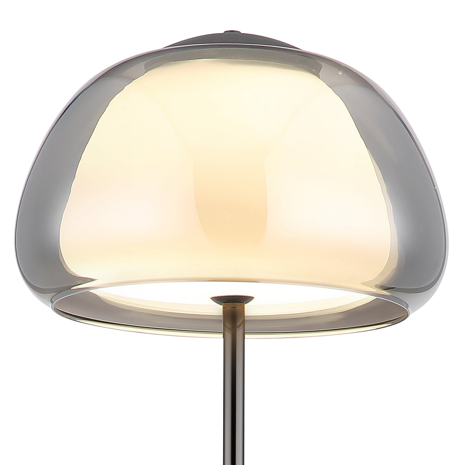 LED-gulvlampe Avila, røggrå/sort, glas, CCT, dæmpbar LED-gulvlampe Avila, røggrå/sort, glas, CCT, dæmpbar