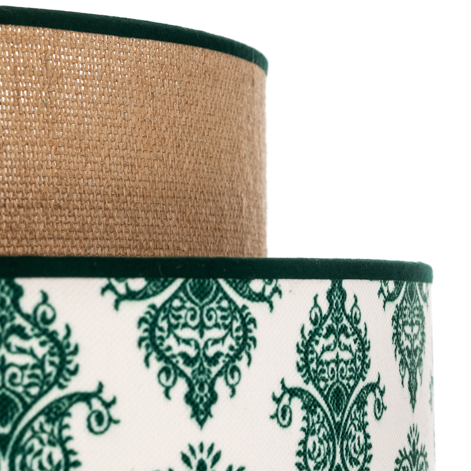 Lampadaire Hampton Boho ornement vert/jute