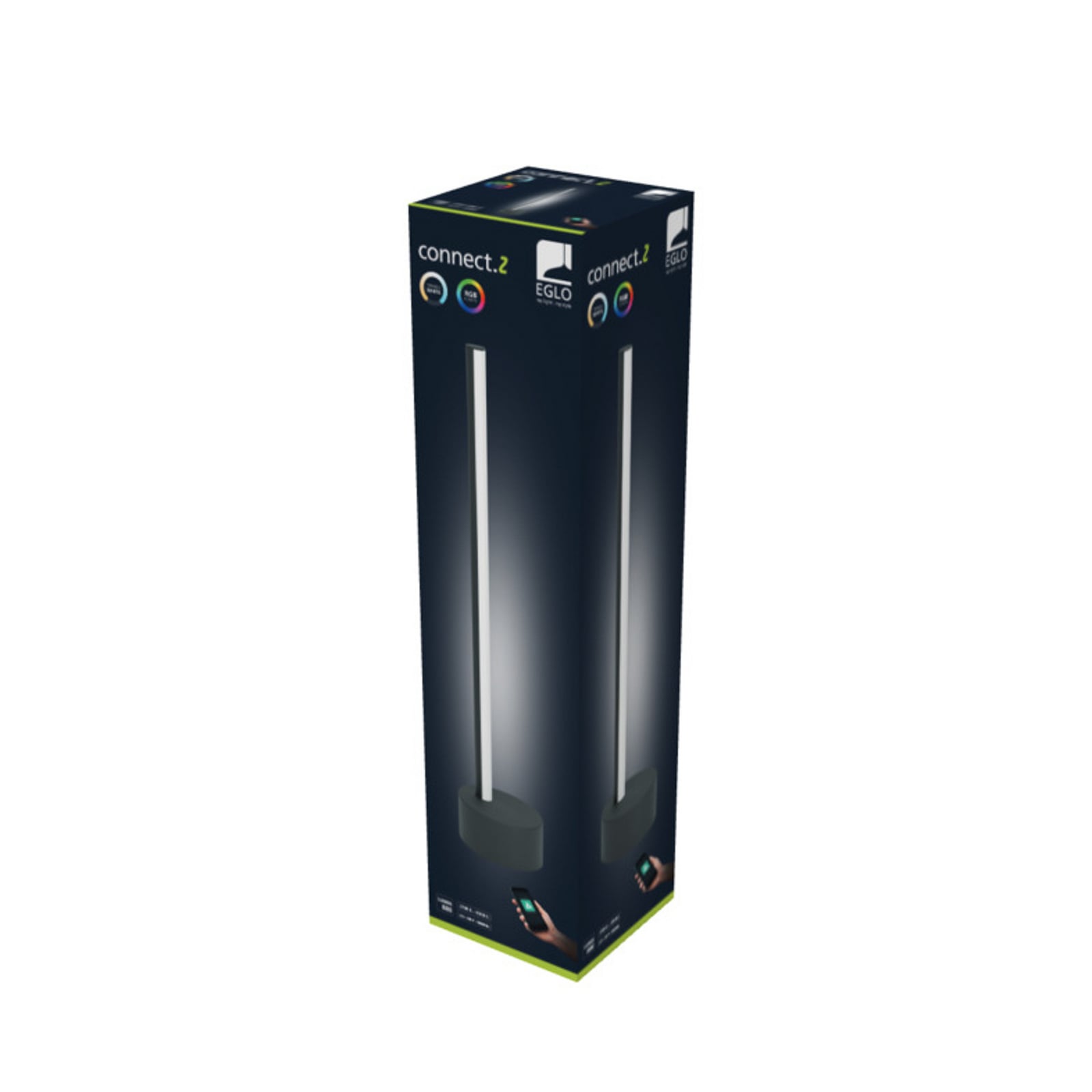 EGLO connect Smart LED настолна лампа FLATRON-Z, черна, 45 см EGLO connect Smart LED настолна лампа FLATRON-Z, черна, 45 см