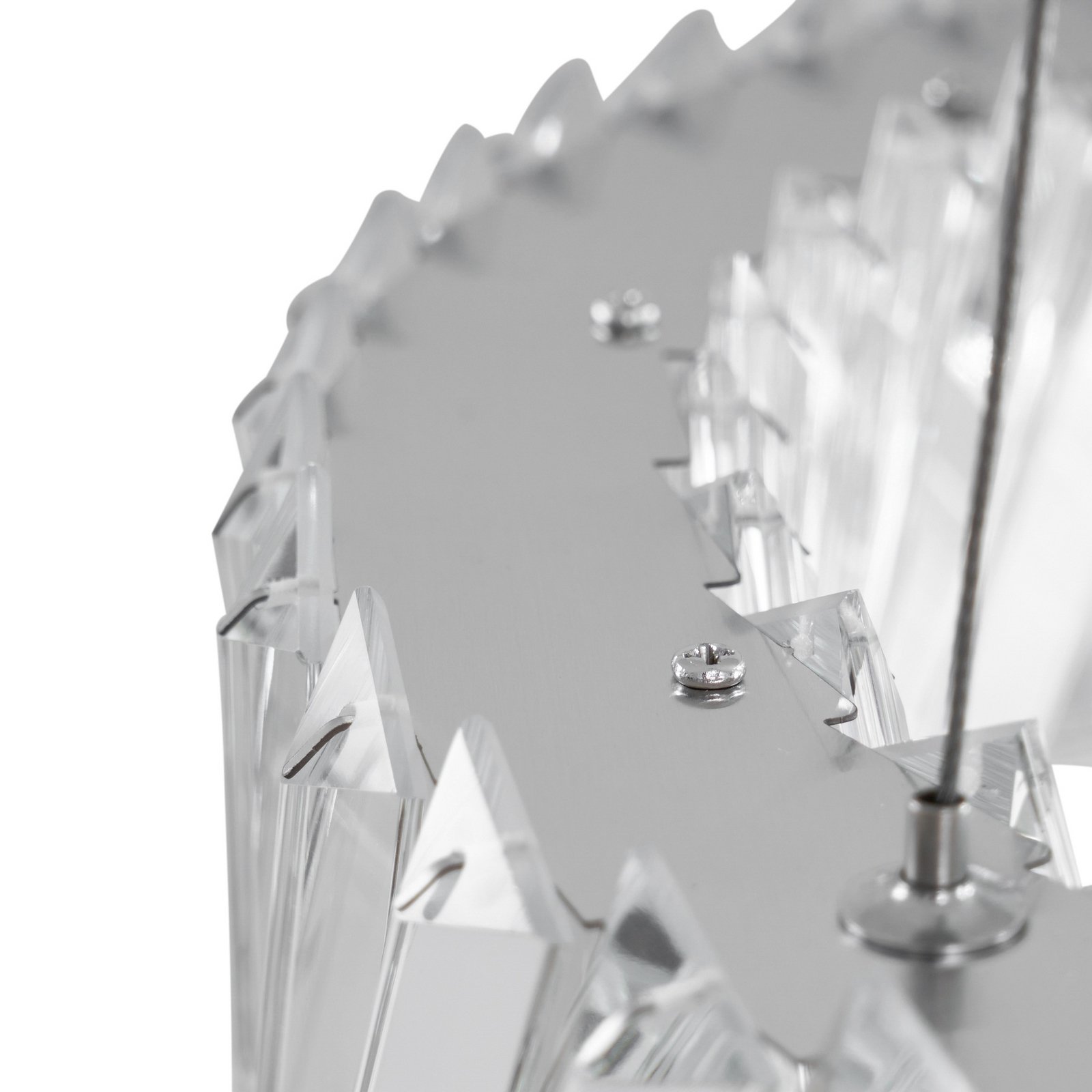 Glacis LED-Hängeleuchte, Kristall, Ø 40 cm, chrom - Lucande Glacis LED-Hängeleuchte, Kristall, Ø 40 cm, chrom - Lucande