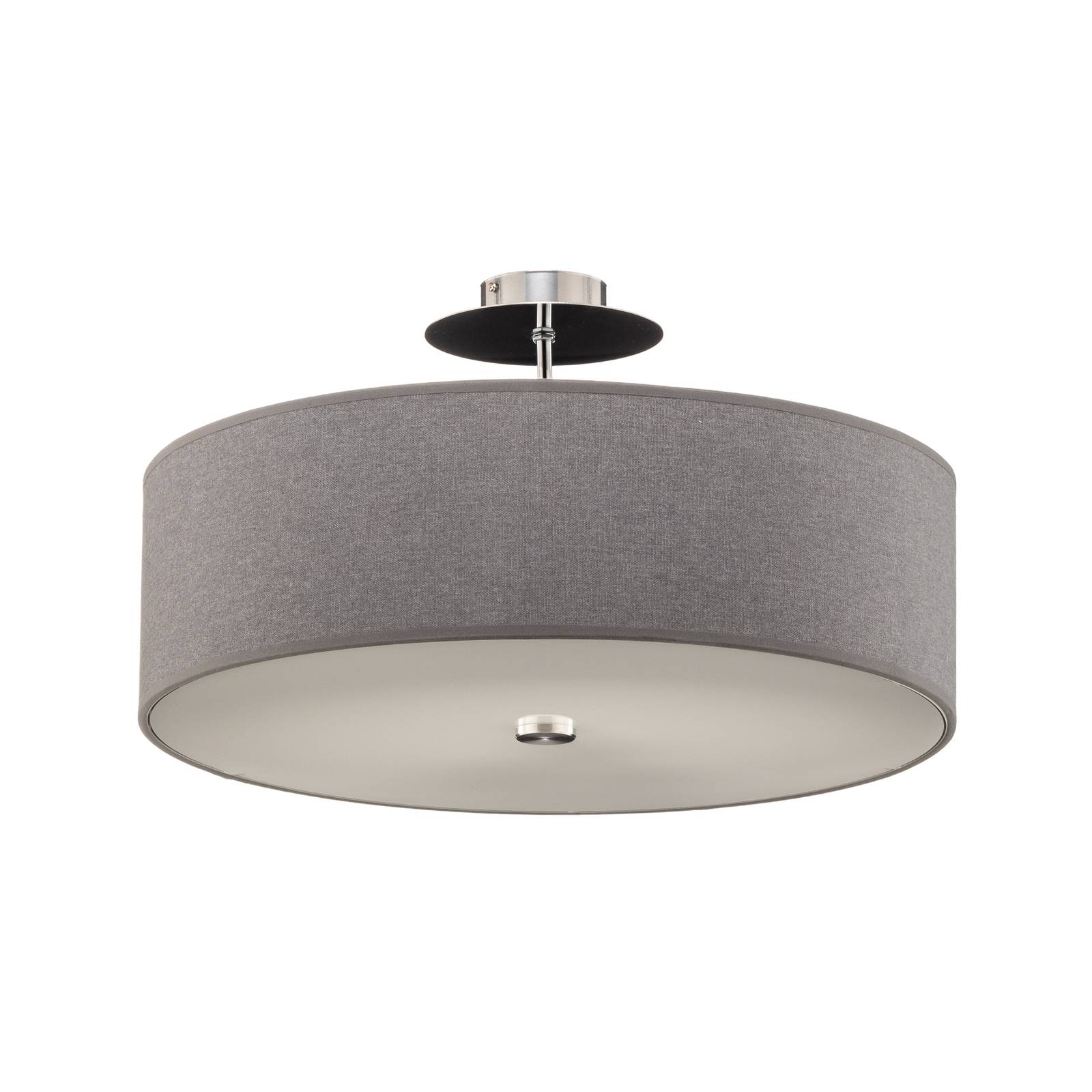Deckenleuchte Viviane mit Textilschirm, grau