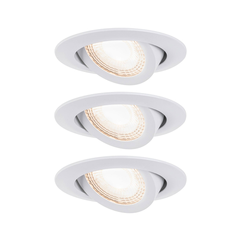 Paulmann LED-downlight 93388, sett 3x4,8 W, hvit