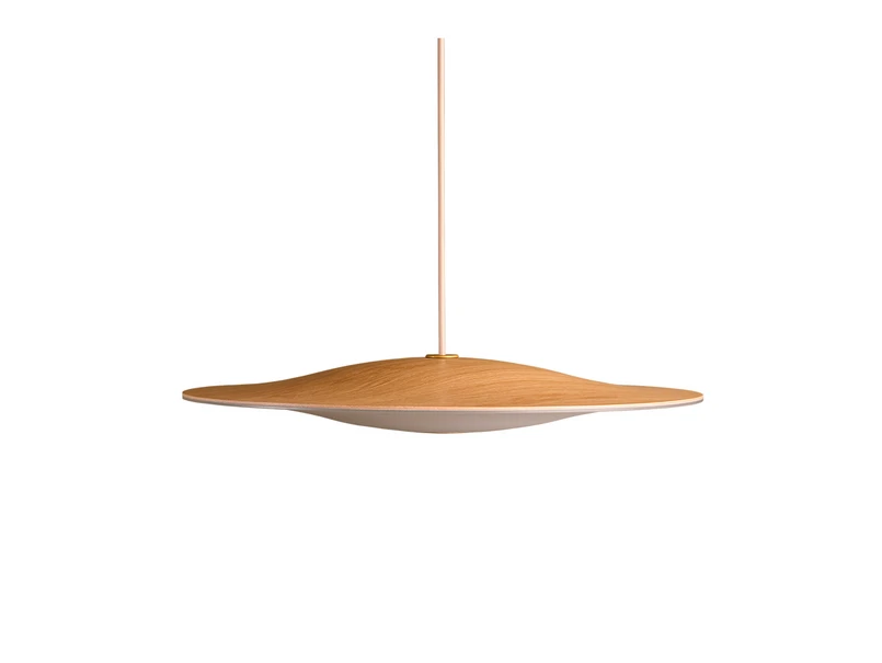 Alternativ bild 0 för Piet Hein - Sinus-Wood 550P - Hängande lampa - Eg-Opal-glas (LED 10,5W) - Creme Hvid textil ledning - 8 x 55 x 55 cm