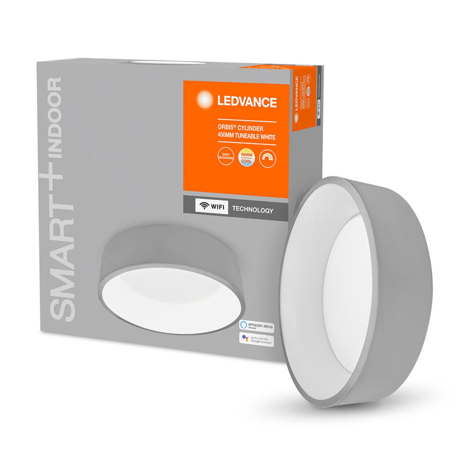 LEDVANCE SMART+ WiFi Orbis Cylinder CCT 45 cm grå