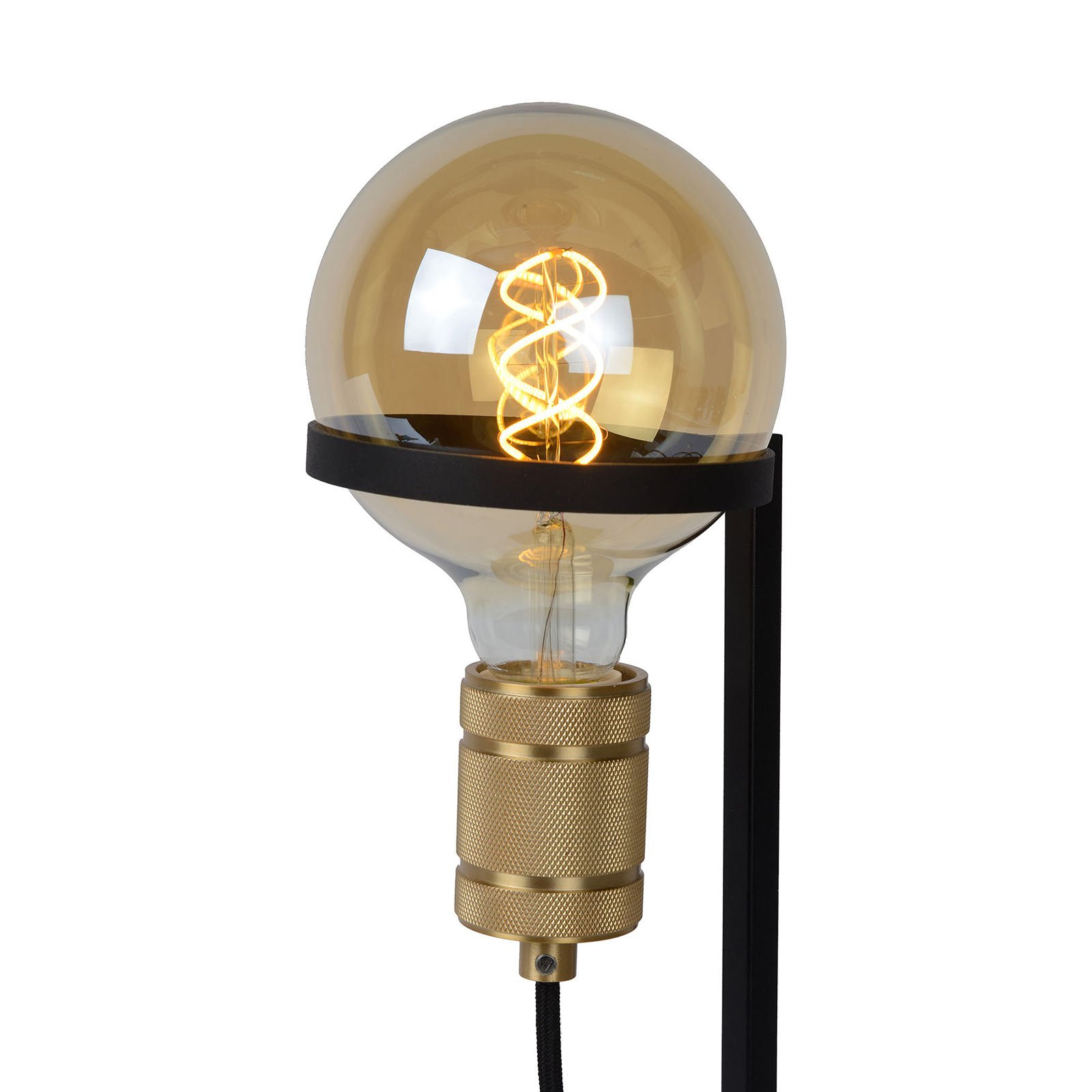 Lucide Ottelien table lamp in a sober design, for Living / Dining Room, steel, E27, 60 W, energy efficiency: A++, W: 18 cm, H: 46.4 cm