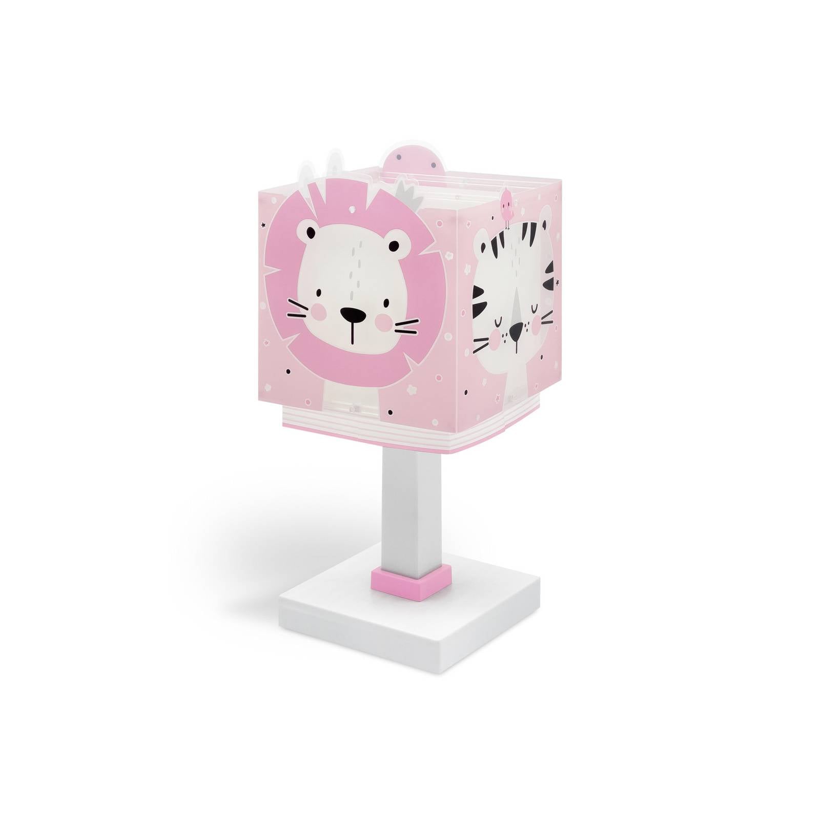 Kinder-Tischlampe Baby Jungle, rosa, G4, Breite 14 cm