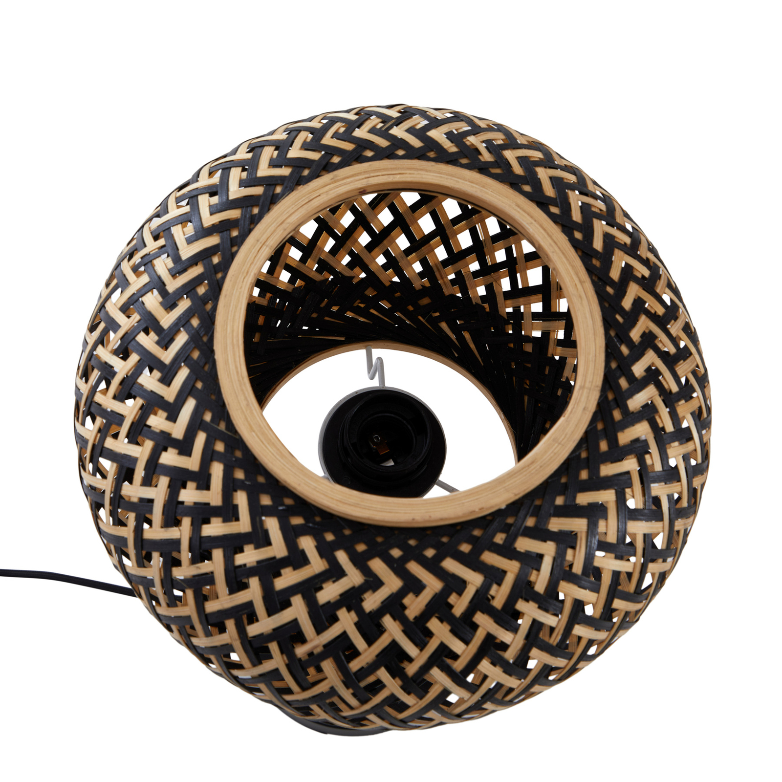 Nerys Tafellamp Black/Wood - Lindby