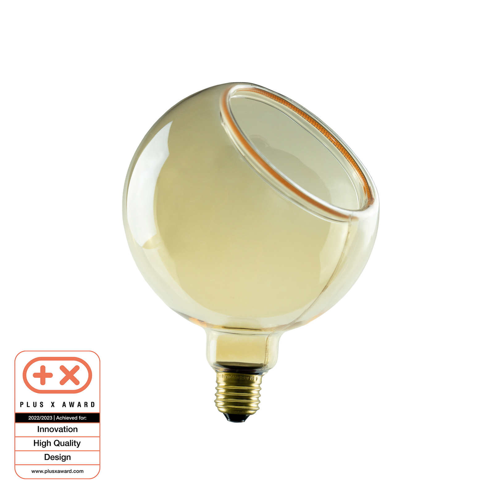 SEGULA LED floating globe G150 E27 4,5W zlatá 45°