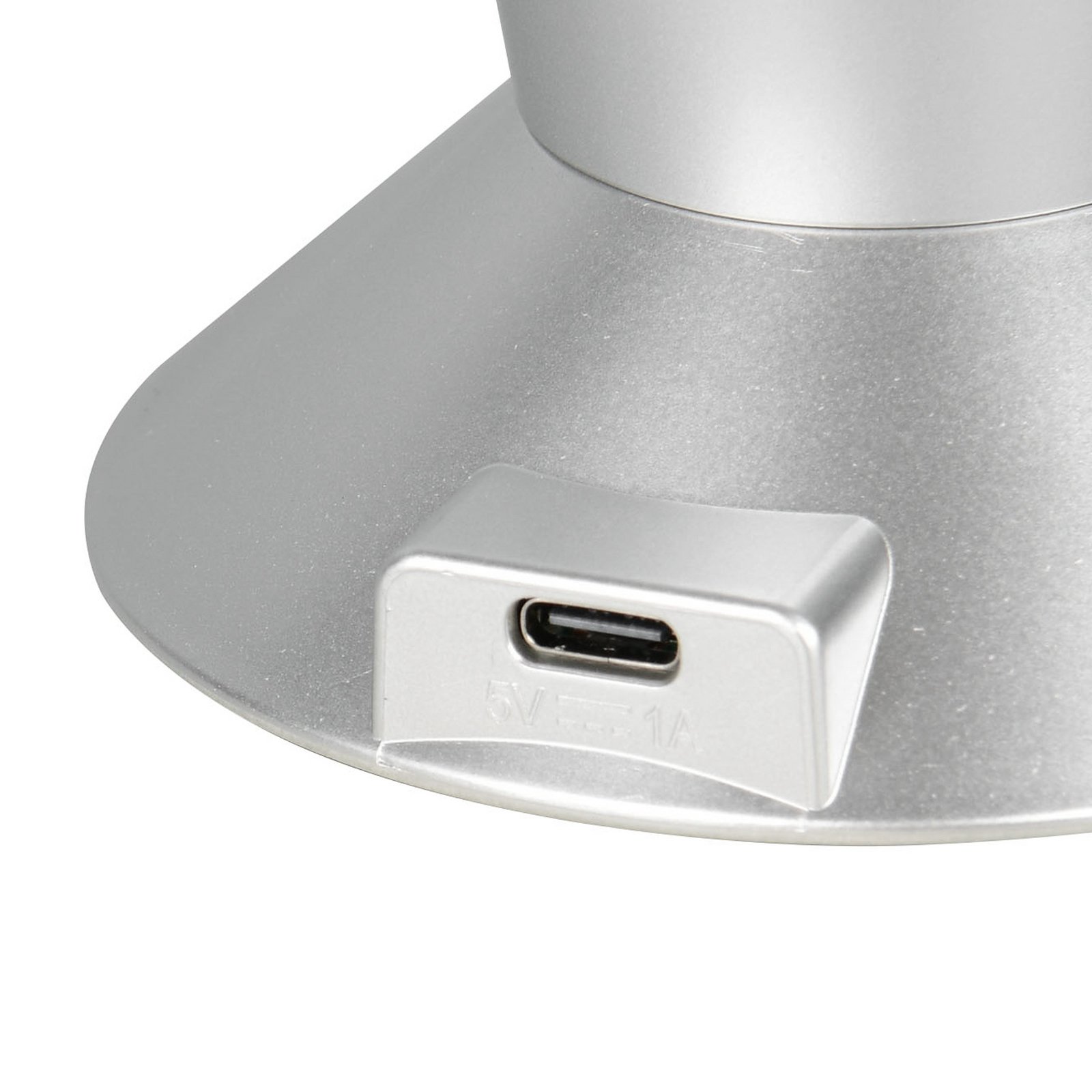 LED-bordslampa Holly, titanfärgad, höjd 35 cm, RGB, USB