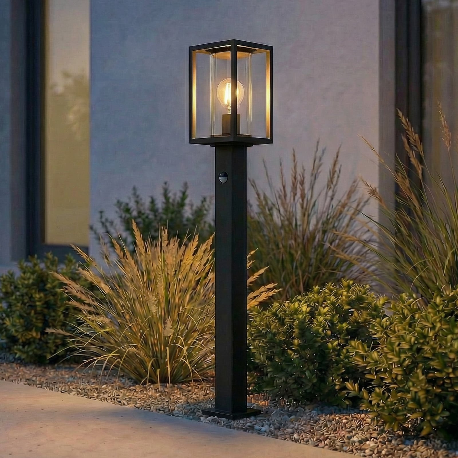 Ferda Udendørs Havelampe w/Sensor H100 Graphite Lucande - Terrasse - Moderne - Aluminium - Med én lyskilde