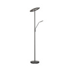 LED-gulvlampe Dent, sandgrå, 180 cm, metal, CCT, 2 lyskilder, 100 W, 1000 lm,