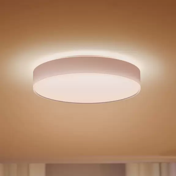 Lampenwelt Philips Hue Enrave LED-Deckenleuchte 42,5cm weiß