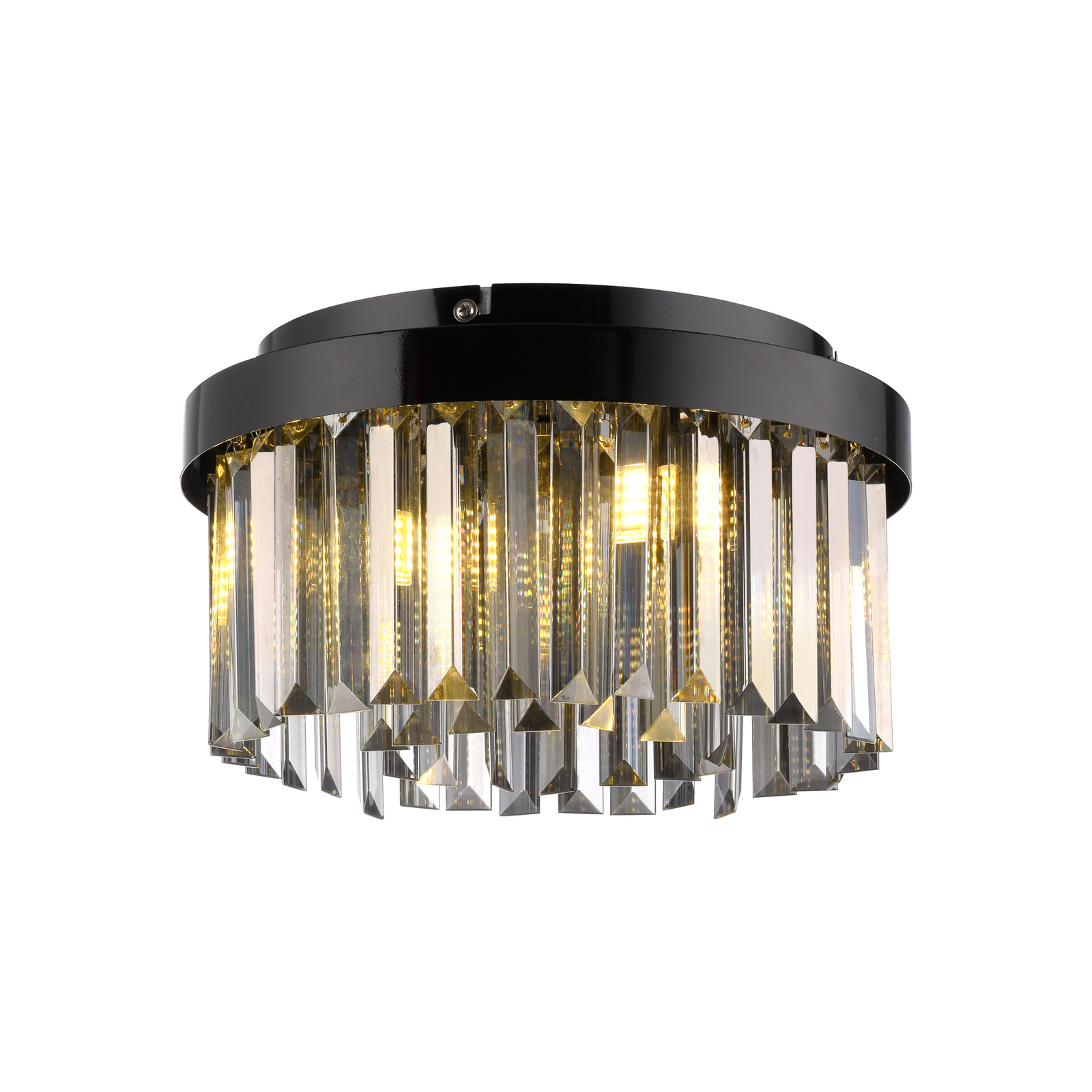 JUST LIGHT. Kulunka loftlampe, krystalglas, sort