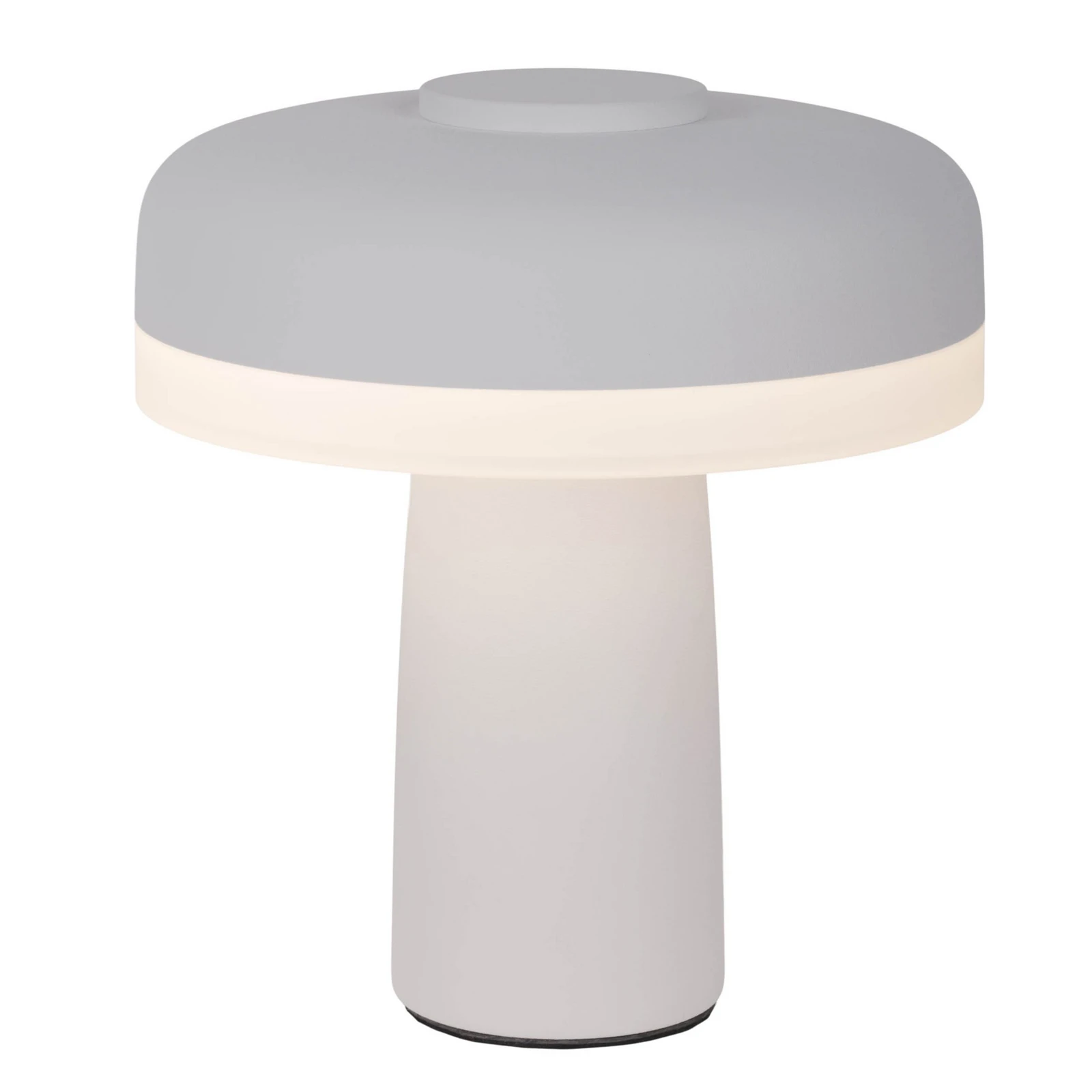 LED-Akku-Tischlampe Pilu, weiß, Höhe 16,5 cm Metall Touchdim