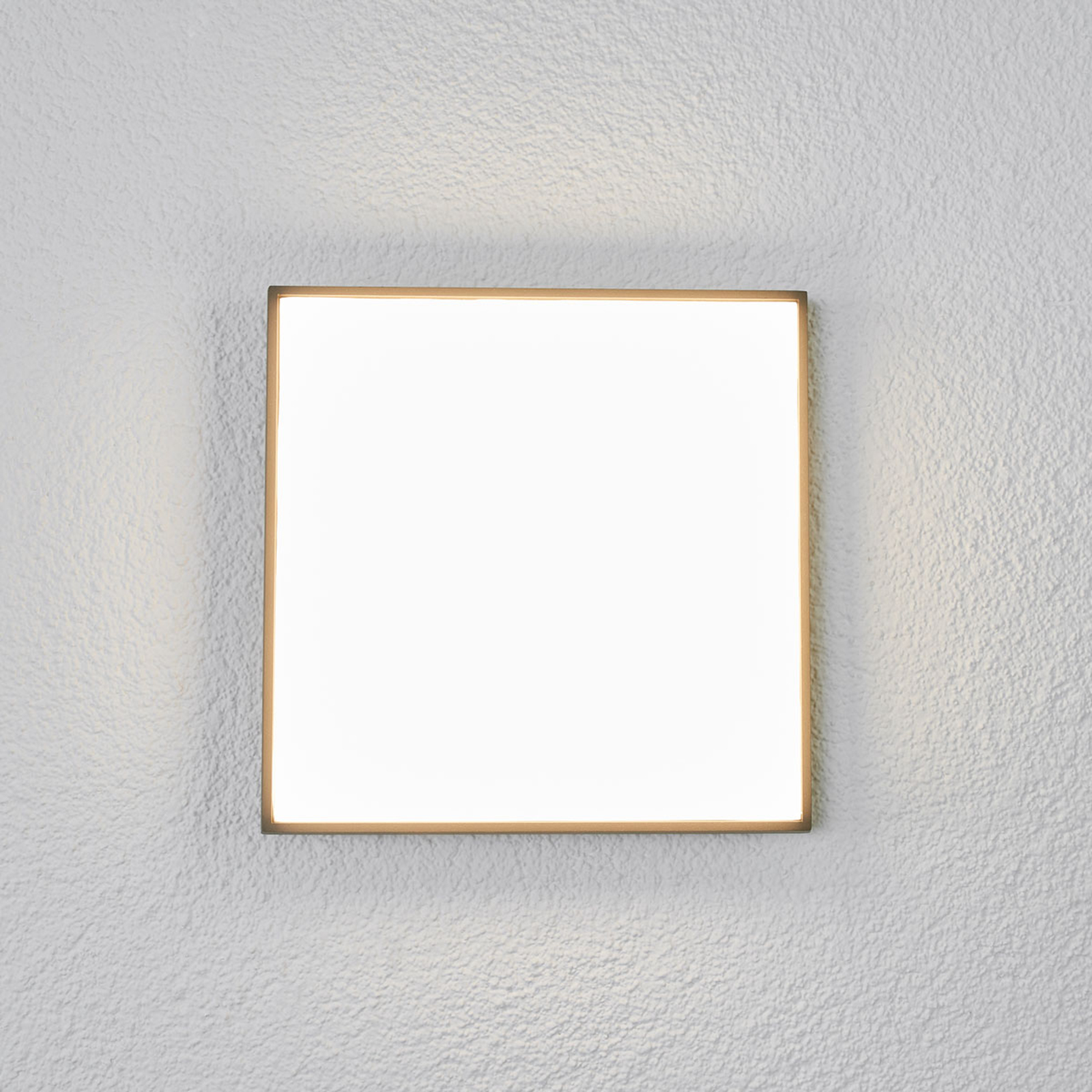 Lucande Amra LED-Außendeckenleuchte, eckig 30 cm