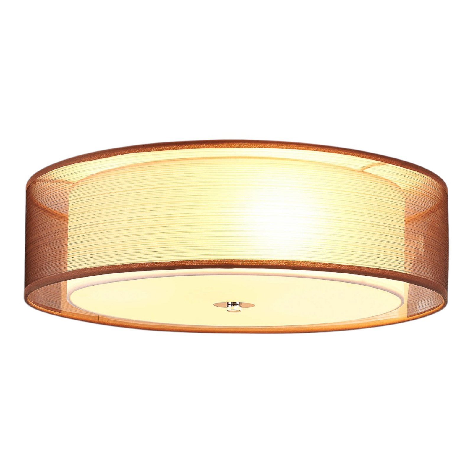 Tobia Mennyezeti Lámpa Brown/White/Chrome - Lindby